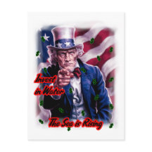 Patriot Uncle Sam sagt: "Investieren Sie in Wasser