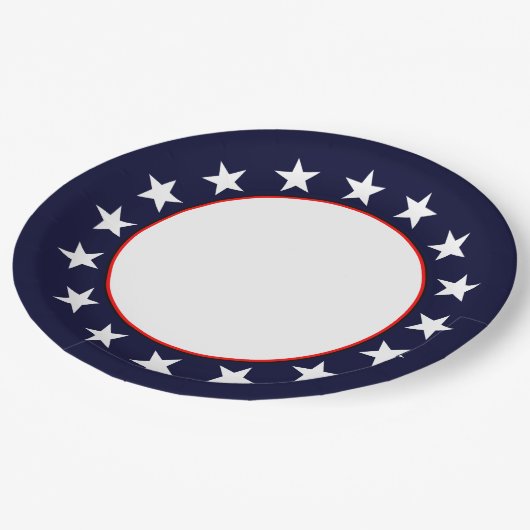 Patriot USA Style Frame Pappteller (Schrägansicht)