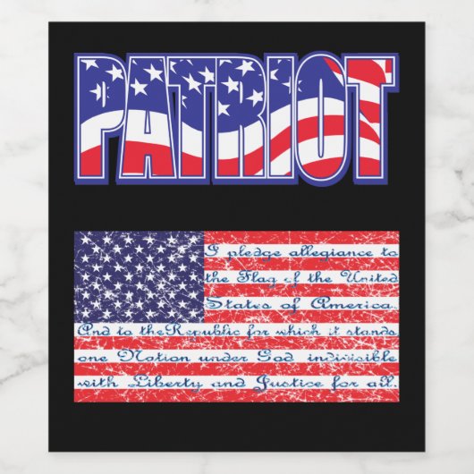 Patriot Weinetikett (Einzelnes Label)