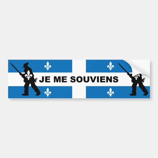 Patrioten 1837 ICH ERINNERE ME (QUEBEC) Autoaufkleber (Vorne)