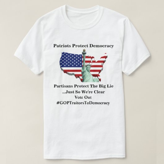 Patrioten schützen Demokratie T-Shirt (Design vorne)