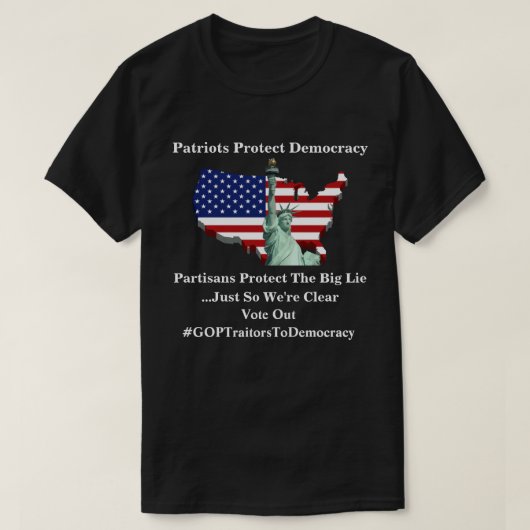 Patrioten schützen den T - Shirt der Demokratie (Design vorne)
