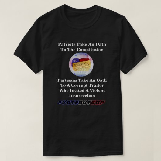 Patrioten vereidigen den T - Shirt der Verfassung (Design vorne)