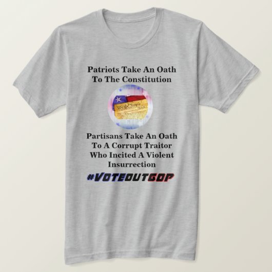 Patrioten vereidigen den T - Shirt der Verfassung (Design vorne)