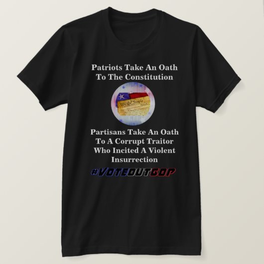 Patrioten vereidigen den T - Shirt der Verfassung (Design vorne)