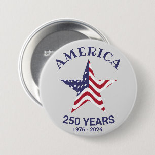 Patriotenstern 250 Jahre Button Amerikanische Flag