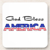 Patrioter Gott segne Amerika Getränkeuntersetzer (Vorderseite)