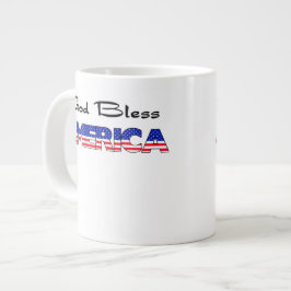 Patrioter Gott segne Amerika Jumbo-Tasse