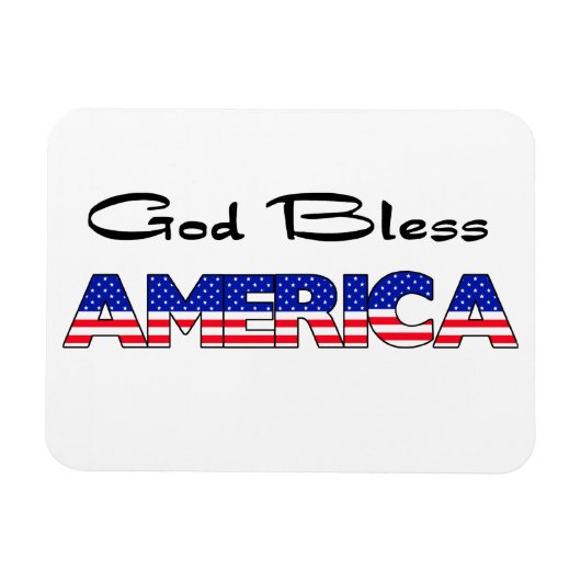 Patrioter Gott segne Amerika Magnet (Horizontal)