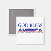 Patrioter Gott segne Amerika Magnet (Vorderseite/Rückseite)