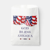 Patrioter Gott segne Amerika Rotes Blaues Jagdtier Geschenktütchen (Vorderseite)