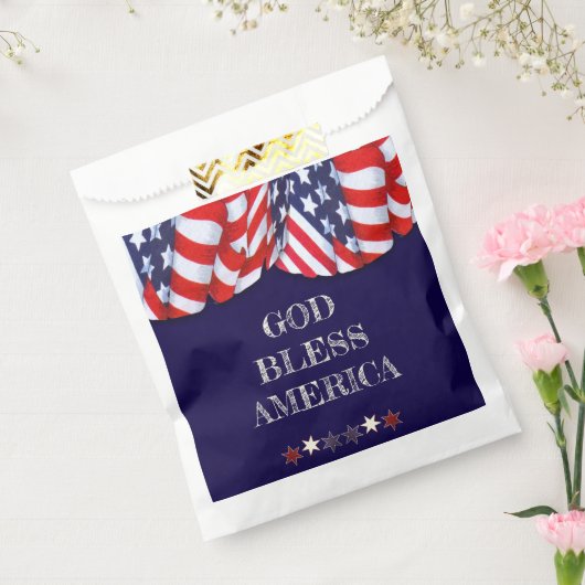 Patrioter Gott segne Amerika Rotes Blaues Jagdtier Geschenktütchen (Versiegelt)
