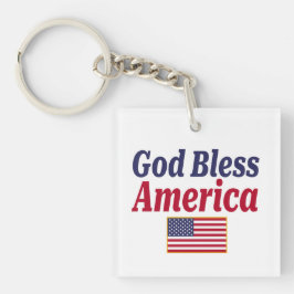 Patrioter Gott segne Amerika Schlüsselanhänger