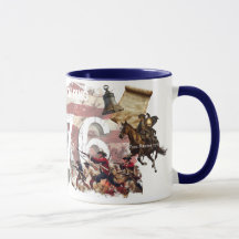 Patriotic 1776 American Independence History Tasse