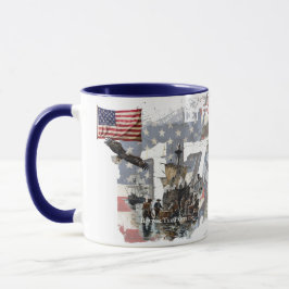 Patriotic 1776 American Independence History Tasse