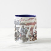 Patriotic 1776 American Independence History Tasse (Zentrum)