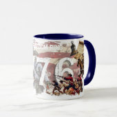Patriotic 1776 American Independence History Tasse (VorderseiteRechts)