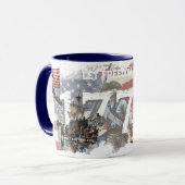Patriotic 1776 American Independence History Tasse (Vorderseite Links)