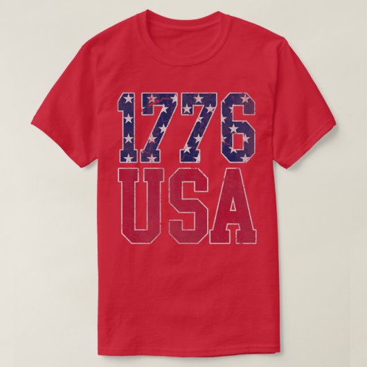 Patriotic 1776 USA Amerika 4. Juli Unabhängige T-Shirt (Design vorne)