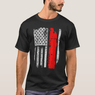 Patriotic 18 Wheel, Pilot der amerikanischen Flagg T-Shirt