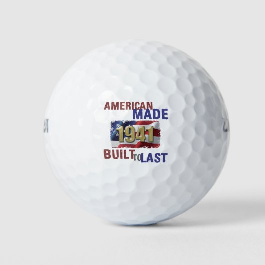 Patriotic 1941 80. Geburtstag Golfball (Vorderseite)