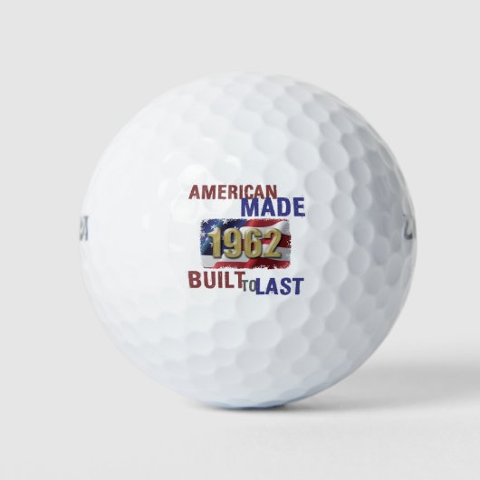 Patriotic 1962 60. Geburtstag Golfball (Vorderseite)