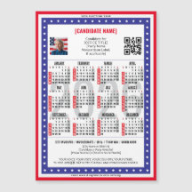 Patriotic 2026 Political Election QR Code Calendar