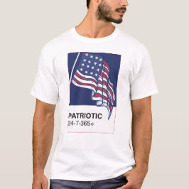 Patriotic 24/7/365, volle Front T-Shirt