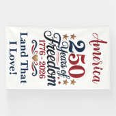 Patriotic 250‑Year Milestone Design Banner (Horizontal)