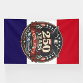 Patriotic 250th Anniversary Emblem  Banner (Horizontal)