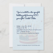 Patriotic 250th USA Birthday Celebration Invite (Rückseite)