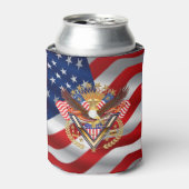 Patriotic 2 Gleiche Designs Dosenkühler (Kanne Vorderseite)