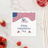 Patriotic 4. Juli Amerikanische Flagge Serviette (Beispiel)