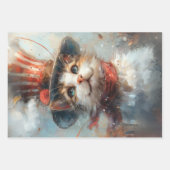 Patriotic 4. Juli Cats Decoupage Geschenkpapier Set (Vorderseite)