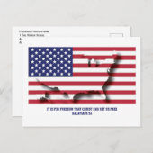Patriotic 4. JULI Christlich Postkarte (Vorne/Hinten)