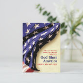 Patriotic 4. JULI Christlich Postkarte (Stehend Vorderseite)