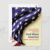 Patriotic 4. JULI Christlich Postkarte (Vorne/Hinten)