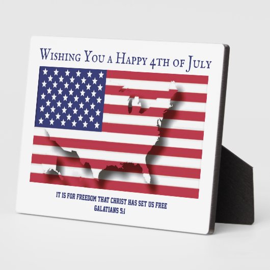 PATRIOTIC 4. JULI Custom Christlich Fotoplatte (Seite)