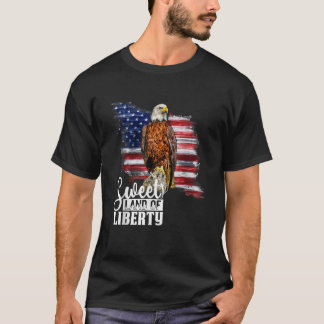 Patriotic 4. Juli Eagle American Flag America Bir T-Shirt