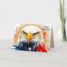 Patriotic 4. Juli, Eagle, USA, Postcard Dankeskarte