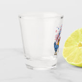 Patriotic 4. Juli Flag Chicken USA Flag Schnapsglas (Links)