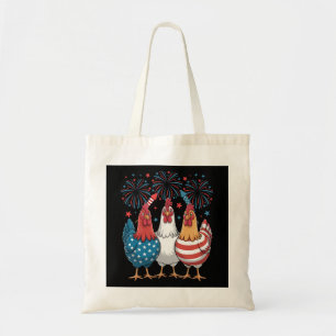 Patriotic 4. Juli Flag Chicken USA Flag Tragetasche