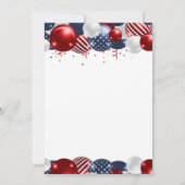 Patriotic 4. Juli GRILLEN Einladung (Rückseite)