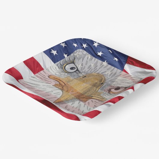 Patriotic 4. Juli GRILLEN Paper Teller (Gewinkelt)