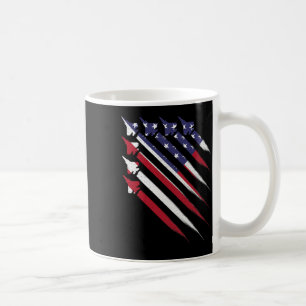 Patriotic 4. Juli Jet US-amerikanische Fahne Männe Kaffeetasse