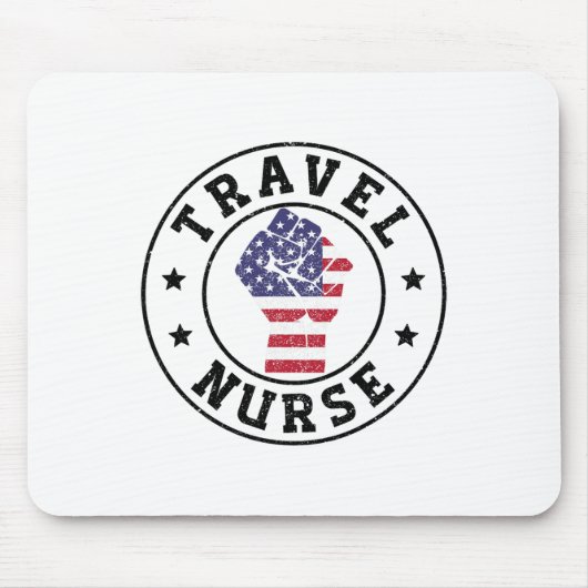 Patriotic 4. Juli Krankenpflegerin Mousepad (Vorne)