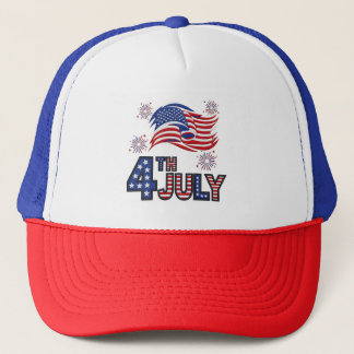 Patriotic 4. Juli Mesh Cap Truckerkappe