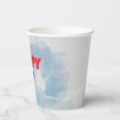 Patriotic 4. Juli Paper Cups - Red White Blue Pappbecher (Rückseite)
