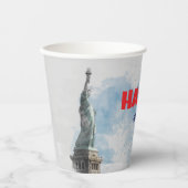Patriotic 4. Juli Paper Cups - Red White Blue Pappbecher (Vorderseite)