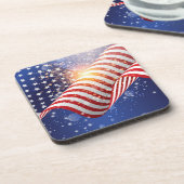 Patriotic 4. Juli Plastic Untersetzer Set (Linke Seite)